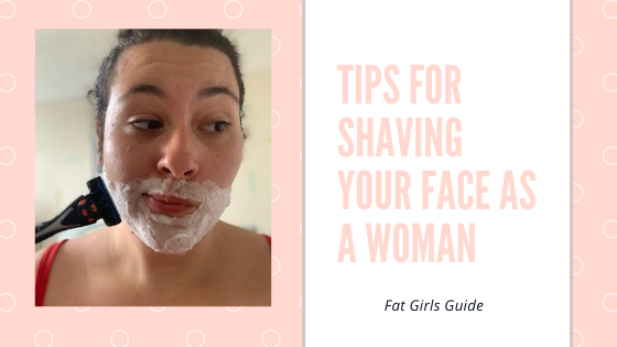 shaving facial hair female with razor